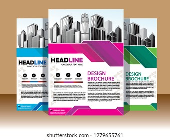 Business abstract vector template Brochure design cover modern layout annual report
poster flyer in A4 with colorful triangles geometric shapes for tech science market with light background