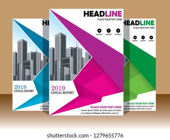 Business abstract vector template Brochure design cover modern layout annual report
poster flyer in A4 with colorful triangles geometric shapes for tech science market with light background
