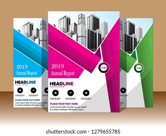 Business abstract vector template Brochure design cover modern layout annual report
poster flyer in A4 with colorful triangles geometric shapes for tech science market with light background