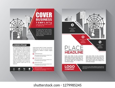Business abstract vector template. Brochure design, cover modern layout, annual report, poster, flyer in A4 with colorful triangles, geometric shapes for tech, science, market with light background