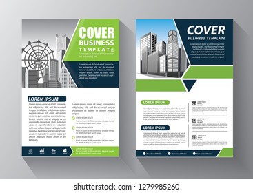 Business abstract vector template. Brochure design, cover modern layout, annual report, poster, flyer in A4 with colorful triangles, geometric shapes for tech, science, market with light background