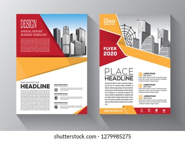 Business abstract vector template. Brochure design, cover modern layout, annual report, poster, flyer in A4 with colorful triangles, geometric shapes for tech, science, market with light background