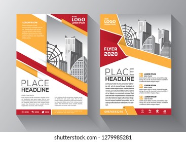Business abstract vector template. Brochure design, cover modern layout, annual report, poster, flyer in A4 with colorful triangles, geometric shapes for tech, science, market with light background