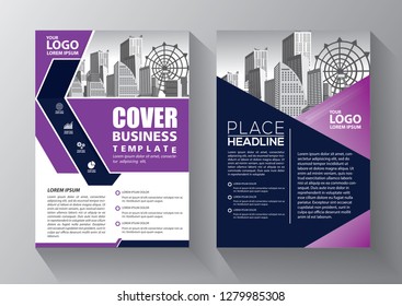 Business abstract vector template. Brochure design, cover modern layout, annual report, poster, flyer in A4 with colorful triangles, geometric shapes for tech, science, market with light background