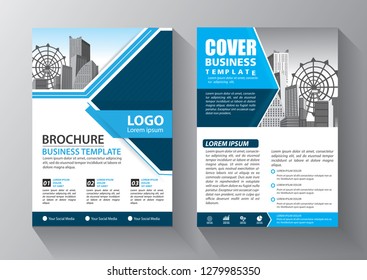 Business abstract vector template. Brochure design, cover modern layout, annual report, poster, flyer in A4 with colorful triangles, geometric shapes for tech, science, market with light background