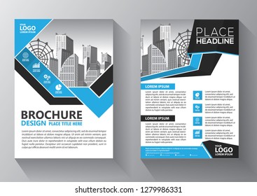 Business abstract vector template. Brochure design, cover modern layout, annual report, poster, flyer in A4 with colorful triangles, geometric shapes for tech, science, market with light background