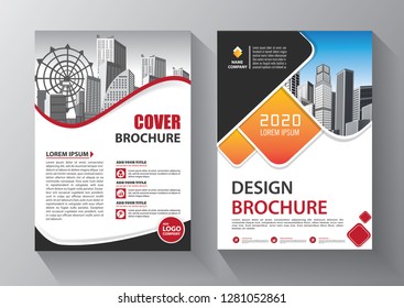Business abstract vector template. Brochure design, cover modern layout, annual report, poster, flyer in A4 with colorful triangles, geometric shapes for tech, science, market with light background