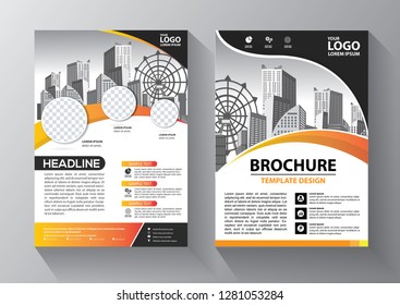 Business abstract vector template. Brochure design, cover modern layout, annual report, poster, flyer in A4 with colorful triangles, geometric shapes for tech, science, market with light background