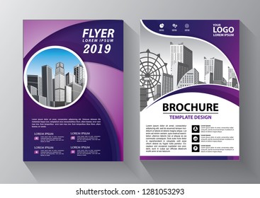 Business abstract vector template. Brochure design, cover modern layout, annual report, poster, flyer in A4 with colorful triangles, geometric shapes for tech, science, market with light background