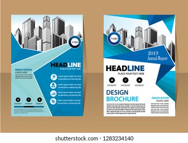 Business abstract vector template Brochure design cover modern layout annual report
poster flyer in A4 with colorful triangles geometric shapes for tech science market with light background