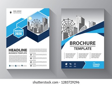 Business abstract vector template. Brochure design, cover modern layout, annual report, poster, flyer in A4 with colorful triangles, geometric shapes for tech, science, market with light background