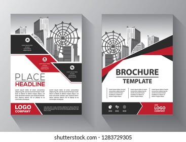 Business abstract vector template. Brochure design, cover modern layout, annual report, poster, flyer in A4 with colorful triangles, geometric shapes for tech, science, market with light background