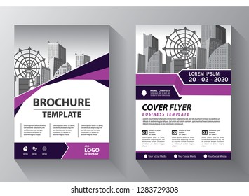 Business abstract vector template. Brochure design, cover modern layout, annual report, poster, flyer in A4 with colorful triangles, geometric shapes for tech, science, market with light background