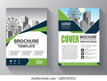 Business abstract vector template. Brochure design, cover modern layout, annual report, poster, flyer in A4 with colorful triangles, geometric shapes for tech, science, market with light background