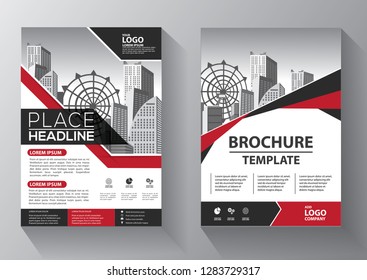Business abstract vector template. Brochure design, cover modern layout, annual report, poster, flyer in A4 with colorful triangles, geometric shapes for tech, science, market with light background