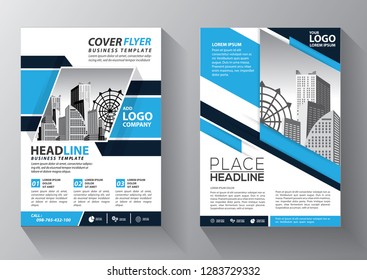 Business abstract vector template. Brochure design, cover modern layout, annual report, poster, flyer in A4 with colorful triangles, geometric shapes for tech, science, market with light background