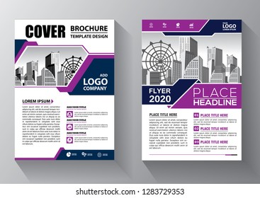 Business abstract vector template. Brochure design, cover modern layout, annual report, poster, flyer in A4 with colorful triangles, geometric shapes for tech, science, market with light background