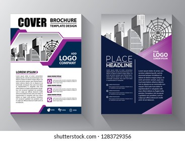 Business abstract vector template. Brochure design, cover modern layout, annual report, poster, flyer in A4 with colorful triangles, geometric shapes for tech, science, market with light background