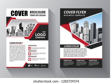 Business abstract vector template. Brochure design, cover modern layout, annual report, poster, flyer in A4 with colorful triangles, geometric shapes for tech, science, market with light background