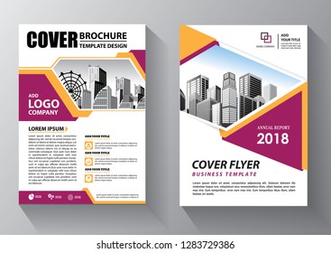 Business abstract vector template. Brochure design, cover modern layout, annual report, poster, flyer in A4 with colorful triangles, geometric shapes for tech, science, market with light background