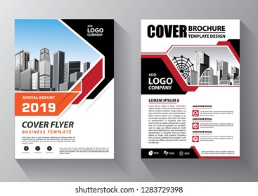 Business abstract vector template. Brochure design, cover modern layout, annual report, poster, flyer in A4 with colorful triangles, geometric shapes for tech, science, market with light background