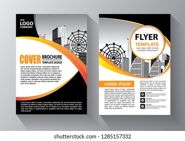 Business abstract vector template. Brochure design, cover modern layout, annual report, poster, flyer in A4 with colorful triangles, geometric shapes for tech, science, market with light background