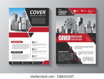Business abstract vector template. Brochure design, cover modern layout, annual report, poster, flyer in A4 with colorful triangles, geometric shapes for tech, science, market with light background