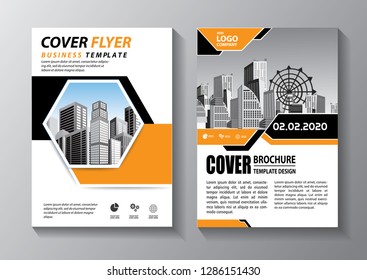 Business abstract vector template. Brochure design, cover modern layout, annual report, poster, flyer in A4 with colorful triangles, geometric shapes for tech, science, market with light background