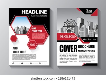 Business abstract vector template. Brochure design, cover modern layout, annual report, poster, flyer in A4 with colorful triangles, geometric shapes for tech, science, market with light background
