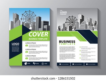 Business abstract vector template. Brochure design, cover modern layout, annual report, poster, flyer in A4 with colorful triangles, geometric shapes for tech, science, market with light background