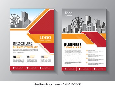 Business abstract vector template. Brochure design, cover modern layout, annual report, poster, flyer in A4 with colorful triangles, geometric shapes for tech, science, market with light background