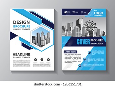 Business abstract vector template. Brochure design, cover modern layout, annual report, poster, flyer in A4 with colorful triangles, geometric shapes for tech, science, market with light background