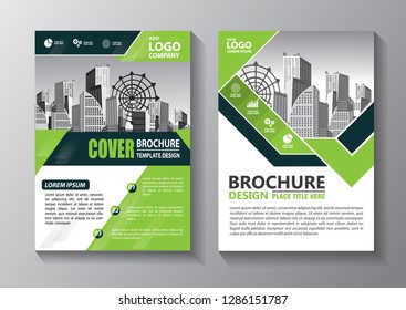 Business abstract vector template. Brochure design, cover modern layout, annual report, poster, flyer in A4 with colorful triangles, geometric shapes for tech, science, market with light background