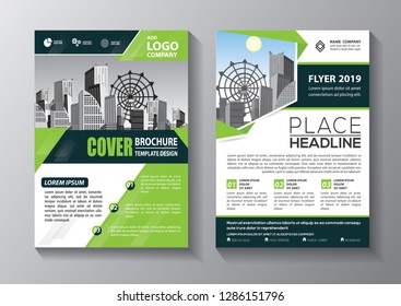 Business abstract vector template. Brochure design, cover modern layout, annual report, poster, flyer in A4 with colorful triangles, geometric shapes for tech, science, market with light background