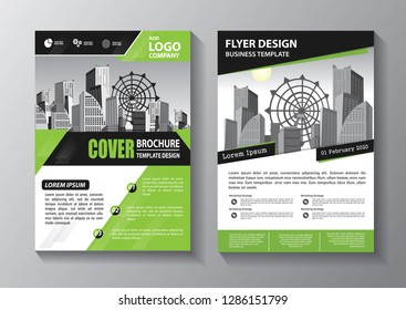 Business abstract vector template. Brochure design, cover modern layout, annual report, poster, flyer in A4 with colorful triangles, geometric shapes for tech, science, market with light background