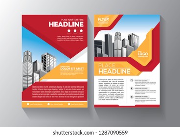 Business abstract vector template. Brochure design, cover modern layout, annual report, poster, flyer in A4 with colorful triangles, geometric shapes for tech, science, market with light background