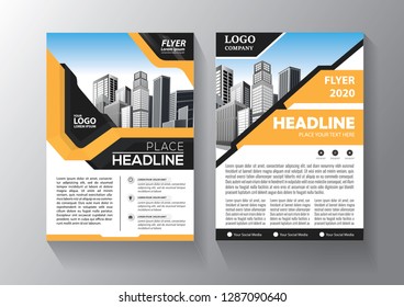 Flyers Design Template Vector Brochure Report Stock Vector (Royalty ...