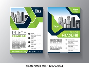 Business abstract vector template. Brochure design, cover modern layout, annual report, poster, flyer in A4 with colorful triangles, geometric shapes for tech, science, market with light background