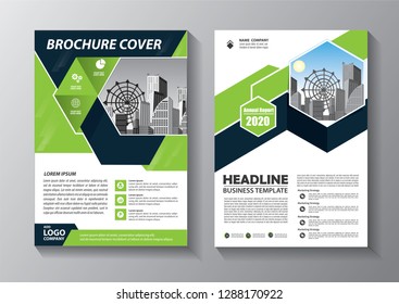 Business abstract vector template. Brochure design, cover modern layout, annual report, poster, flyer in A4 with colorful triangles, geometric shapes for tech, science, market with light background