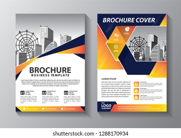 Business abstract vector template. Brochure design, cover modern layout, annual report, poster, flyer in A4 with colorful triangles, geometric shapes for tech, science, market with light background