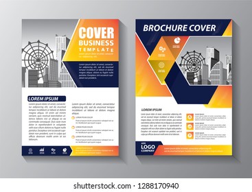 Business abstract vector template. Brochure design, cover modern layout, annual report, poster, flyer in A4 with colorful triangles, geometric shapes for tech, science, market with light background