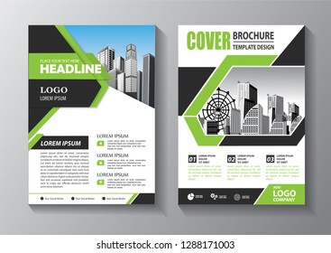 Business abstract vector template. Brochure design, cover modern layout, annual report, poster, flyer in A4 with colorful triangles, geometric shapes for tech, science, market with light background