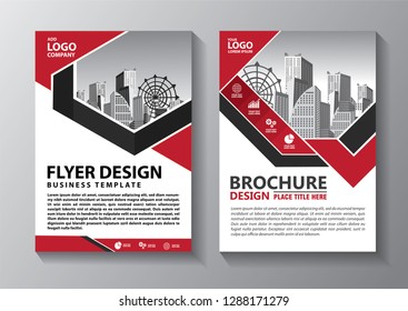 Business abstract vector template. Brochure design, cover modern layout, annual report, poster, flyer in A4 with colorful triangles, geometric shapes for tech, science, market with light background