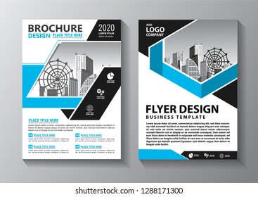 Business abstract vector template. Brochure design, cover modern layout, annual report, poster, flyer in A4 with colorful triangles, geometric shapes for tech, science, market with light background