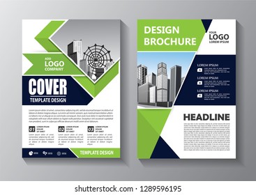 
Business abstract vector template. Brochure design, cover modern layout, annual report, poster, flyer in A4 with colorful triangles, geometric shapes for tech, science, market with light background