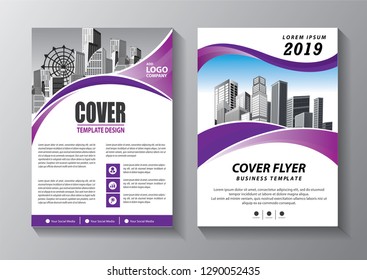 Business abstract vector template. Brochure design, cover modern layout, annual report, poster, flyer in A4 with colorful triangles, geometric shapes for tech, science, market with light background