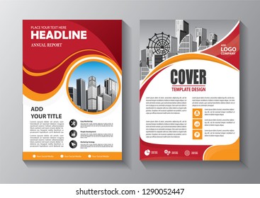 Business abstract vector template. Brochure design, cover modern layout, annual report, poster, flyer in A4 with colorful triangles, geometric shapes for tech, science, market with light background