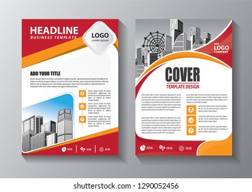 Business abstract vector template. Brochure design, cover modern layout, annual report, poster, flyer in A4 with colorful triangles, geometric shapes for tech, science, market with light background