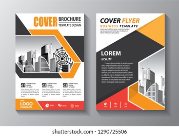 Business abstract vector template. Brochure design, cover modern layout, annual report, poster, flyer in A4 with colorful triangles, geometric shapes for tech, science, market with light background
