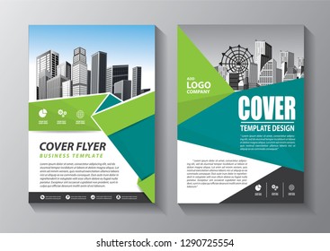 Business abstract vector template. Brochure design, cover modern layout, annual report, poster, flyer in A4 with colorful triangles, geometric shapes for tech, science, market with light background